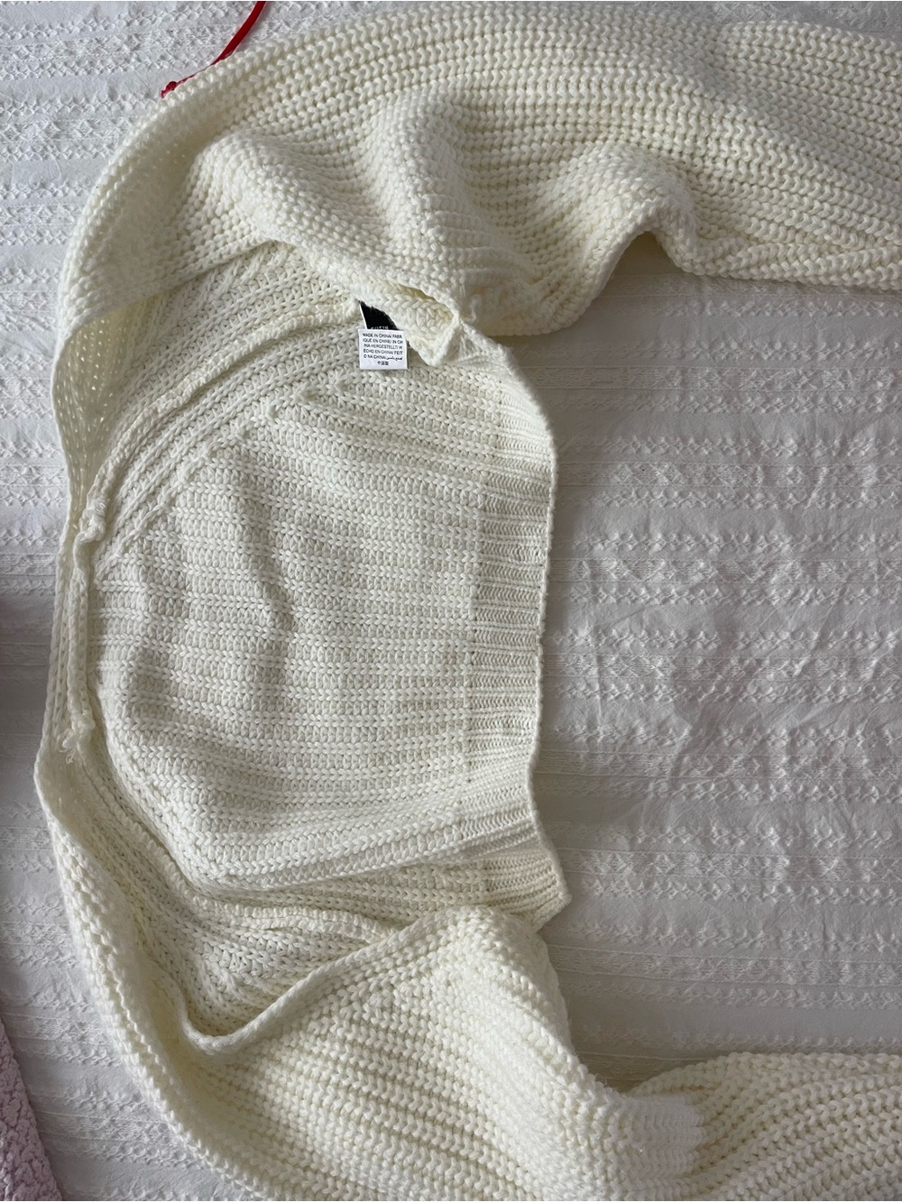 Cream Open Knit Cardigan
